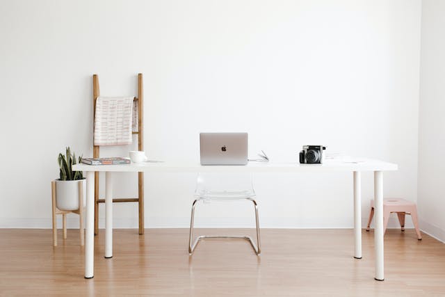 Laptop table with chair